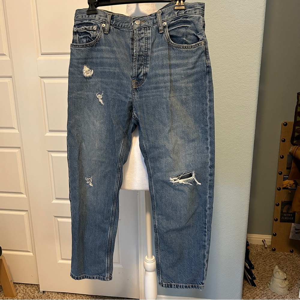EVERLANE Relaxed Summer Slouch Jean Organic Cotton Distressed Women’s 28